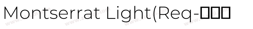 Montserrat Light(Req字体转换